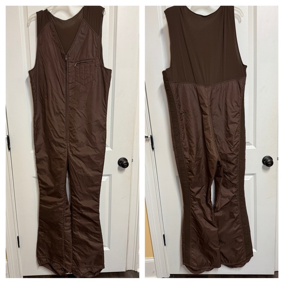 Vintage 70s Roffe Ski Overalls‎ Suit L Large Brown Made in Seattle USA - Picture 1 of 7